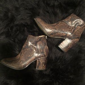 Steve Madden snakeskin bootie